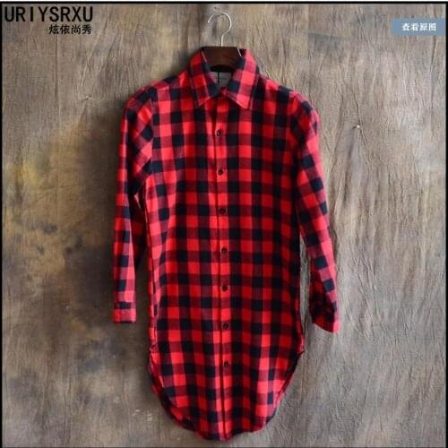 2020 Summer Fashion Leisure Man Long Sleeve Shirt Pure Color Long Shirt Long White Shirt Hairstylist Nightclub Singer Costumes