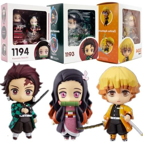 3 Styles Demon Slayer Zenitsu Agatsuma 1334 Kamado Tanjirou 1193 Nezuko 1194 PVC Action Figure Collectible Model Funny Joy Toy