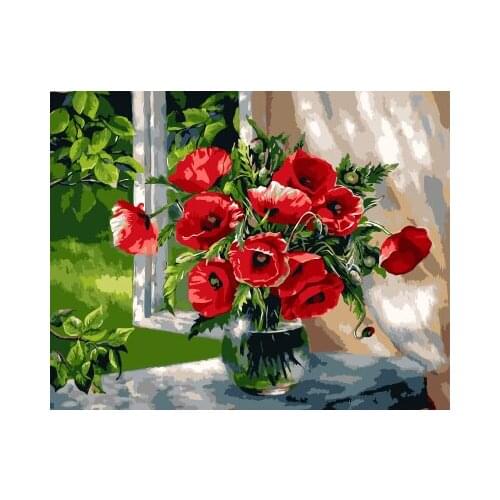 5d diamond painting sale diamond embroidery poppy flower full diamond mosaic picture of rhinestones cross-stitch kits art