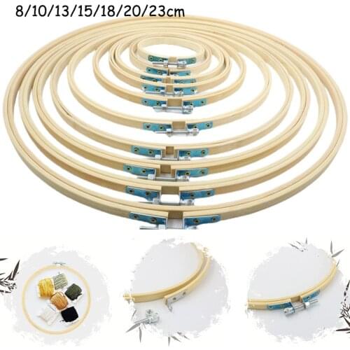 8/10/13/15/18/20/23cm Embroidery Cross-Stitch Wooden Frame Hoop Circle Embroidery Shed DIY Hand Craft Sewing Needwork Tool