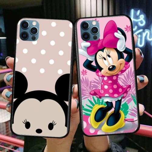 Happy Minnie Mickey Mouse Anime Phone Cases cover For iphone 11 Pro Max case 12 8 7 6 S XR PLUS X XS SE 2020 mini mobile cell s