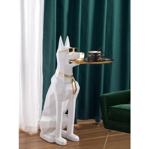 Home Decoration Statue Creative Landing Large Dog Ornaments Nordic Living Room TV Cabinet Next To Home Accessories Statues