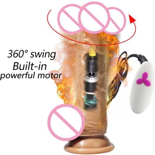 DopaMonkey vibration realistic penis swing intelligent heating function Suction Cup Sex Toys for Woman Vibrator swing dildo