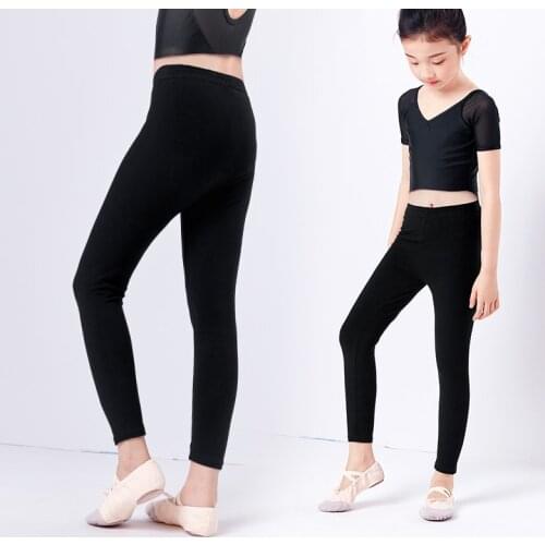 Girls Cotton Ballet Dance Pants High Elastic Gymnastics Pants Practicing Ballet Leggings For Children