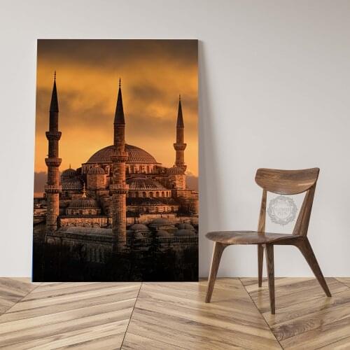 Canvas Sultan ahmed mosque Istanbul Landscape Turkey Wall Art Painting Poster And Prints Wall Picture Room Decor quadro cuadros