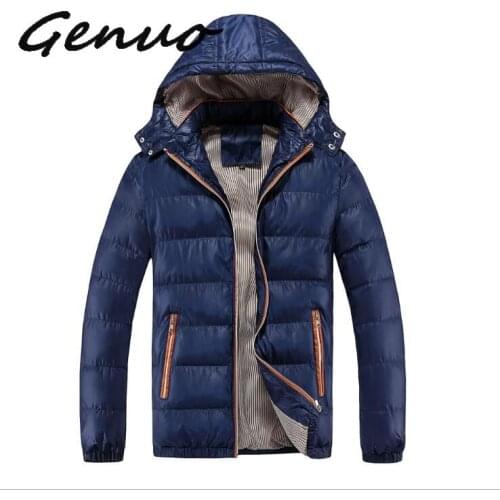 Genuo 2019 Winter Jacket Men Coat Slim Sportswear Outwear Chaquetas Hombre Parka Mens Coats Jackets Warm Thick Asian Size M-3XL