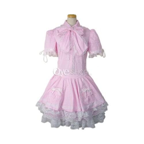 LLT026) Lolita Dresses Short Sleeve Sweet Lolita Short Dress Ball Gown Fancy Prom Dress Halloween Party Masquerade Costume