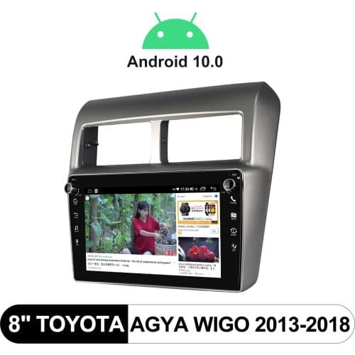 Tape Recorder Radio With Screen Car Intelligent System Central Multimedia 8 Inch 4G For Toyota Agya Wigo 2013-2018 Android Auto