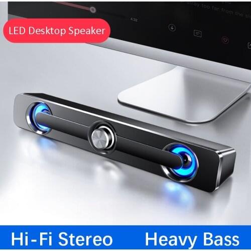Powerful computer speakers, bar stereo subwoofer, USB wired subwoofer, PC surround sound box, laptop phone, long battery life