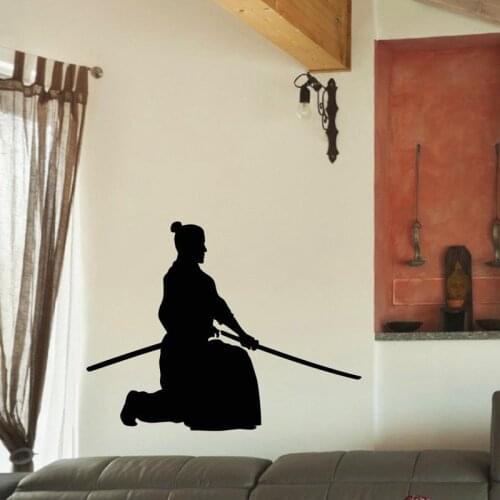Kendo Sticker Samurai Decal Ninja Poster Vinyl Art Wall Decals Warrior Decor Mural Kendo Sticker