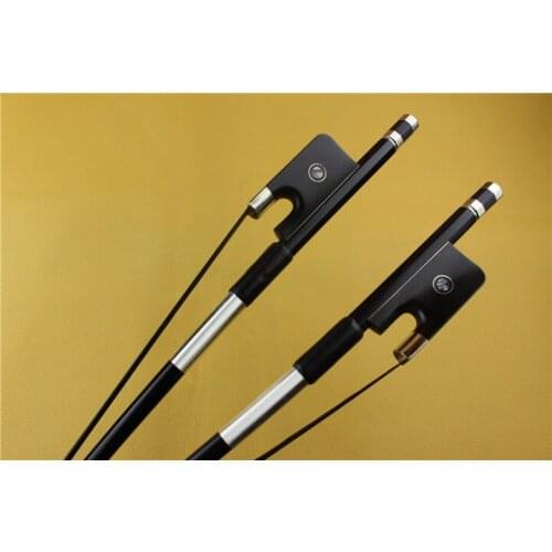 New Professional Carbon fiber 3/4 Double Bass Bow ebony frog black horse hair