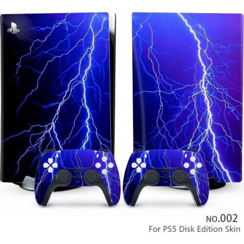 New Lighting PS5 Standard Disc Edition Skin Sticker Decal Cover for PlayStation 5 Console & Controller PS5 Skin Sticker Vinyl