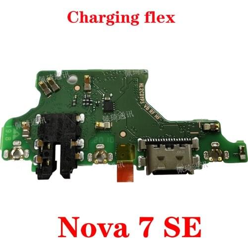 For Huawei nova 7 SE Original USB Charger Charging Port Ribbon Flex Cable Microphone USB Dock Connector Board
