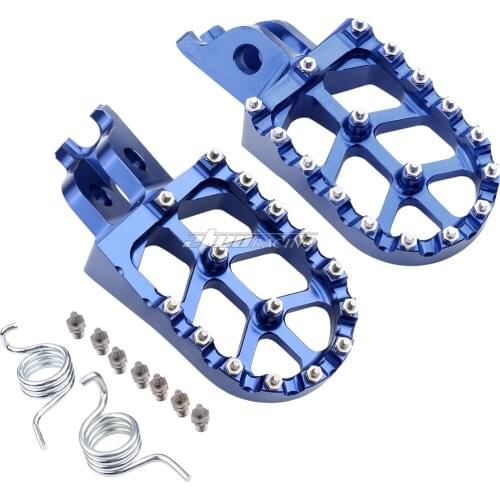 Foot Pegs Rest Pedal Footpegs CNC For CR 125 250 02-07 CRF150R 07-20 CRF250R 04-20 CRF250X 04-17 CRF250RX 19-20 CRF450R Blue