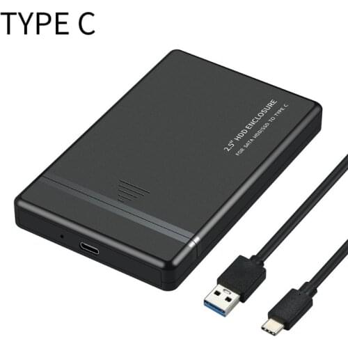 Portable 2.5 Inch USB 2.0/3.0/3.1 Type-C Hard Drive Enclosure External HDD Case 83XB