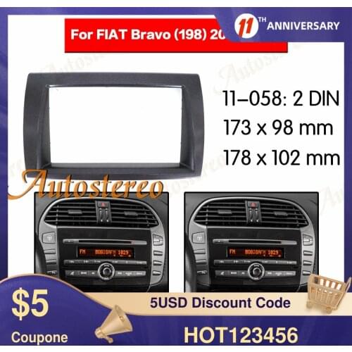 Frame Panel Car Dash Frame Radio Fascia For for Fiat Bravo 2006+ stereo dash kit radio CD player installation