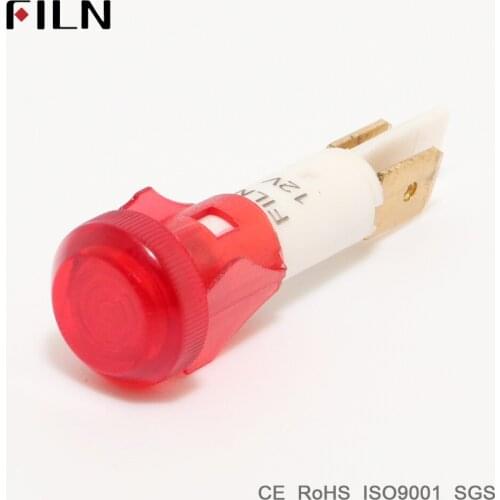 FILN 220v indicator light 10mm plastic signal lamp red yellow blue green white 12v 24v 110v led lamp