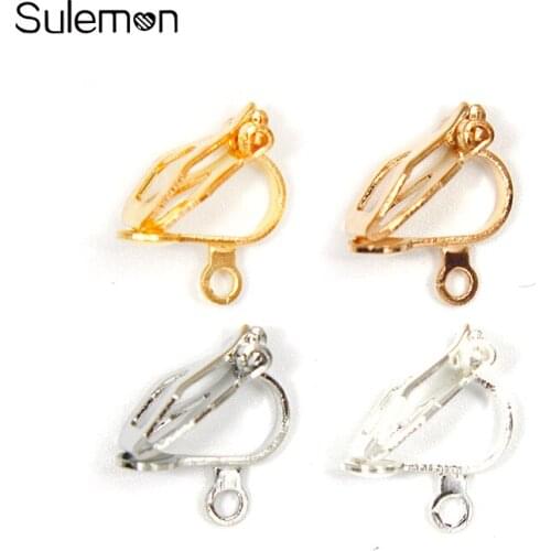 200pcs/Lot Triangle Ear Clip DIY Handmade Clip Earrings Parts Non Pierced Ear Clips Jewelry Findings Accessories Wholesale AS35