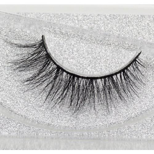 Visofree Natural Soft 3D Mink Lashes False Eyelashes Handmade Fake Eye Lash Glitter Packing 1 Pair A04