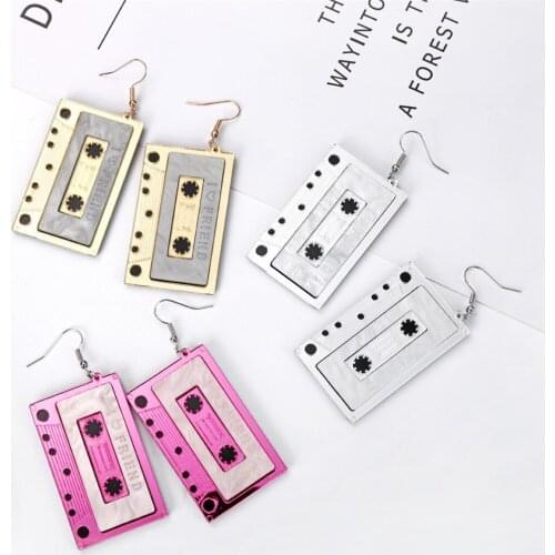 Woman Cutiejewelry Cassette Tape Dangle Cute Womens Drop Hot Sale Pretty Hook Earrings Clothing Accessories Женские Серьги