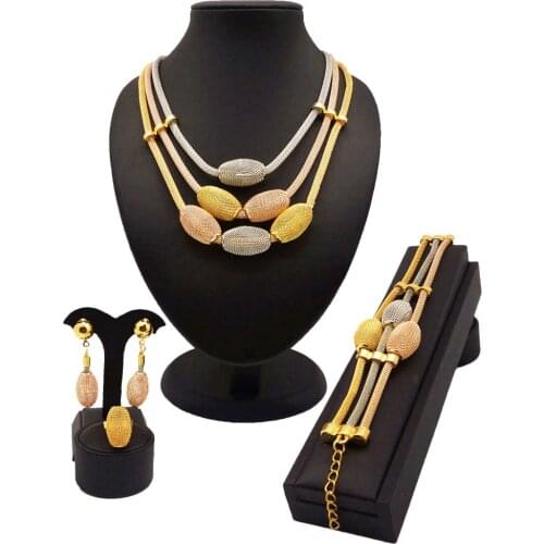 Dubai gold jewelry sets women party beads necklace dubai jewelry sets indian design wedding jewelry