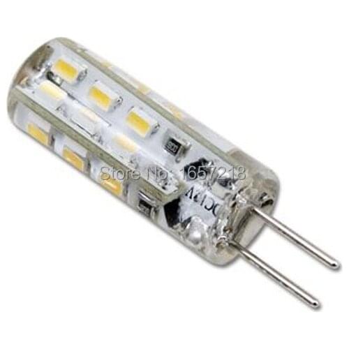 1pcs 2014 NEW High Bright 1.5W Wall LED lamps G4 24 LEDs 12V High Quality 3014 SMD Corn LED Bulb Ceiling light 360 degrees