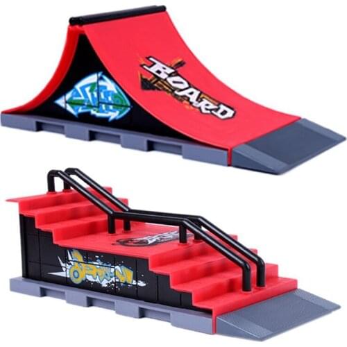 2 Set Skate Park Ramp Parts for Tech Deck Fingerboard Finger Board Ultimate Parks Ramp, F Style & A Style