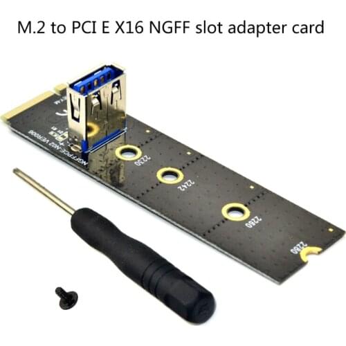 M.2 to PCI-E X16 Ngf Slot Adapter Riser Card NVME Graphics Card Extension Adapter Cable Extender