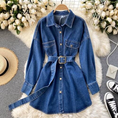 Alisawang Fashion Denim Dresses