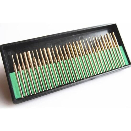 30pcs Diamond Grinding Head Shank Drill Bit Set Braam Boor Drill Grinder Bits Dremel Rotary Tools Woodworking Grinder Bits