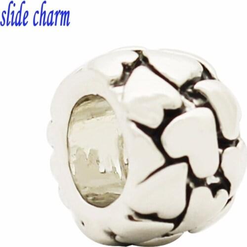 Slide charm Free shipping Valentines Day gift of love for life charm Bead fit Pandora bracelets charm bracelets and