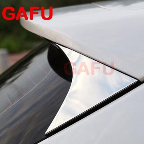 For Hyundai Tucson 2016 2017 Side Rear Window Spoiler Chrome Cover Trim Triangle Garnish Bezel Accessorie