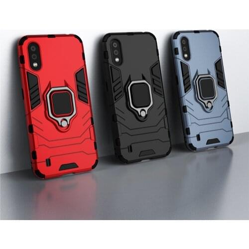 For Samsung A01 Case Armor Ring Holder Phone Case for Samsung Galaxy A01 A 01 Shockproof Cover Funda For A01 SM-A015F/DS