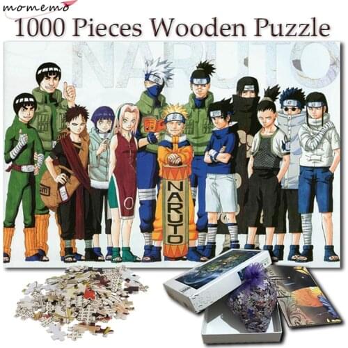 MOMEMO Wooden Jigsaw Puzzles 1000 Pieces Cartoon Puzzle for Adults Naruto Anime Pattern Puzzle 1000 Pieces Games for Kids Toys