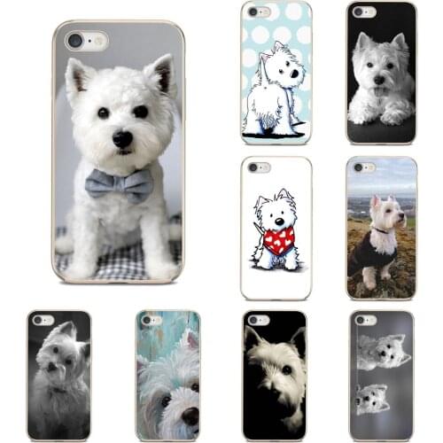 For iPhone 6 7 8 Plus 4 4S 5 5S SE 2020 5C 6S X XR XS 11 12 Pro Max Soft Transparent Shell Covers West Highland White Terrier