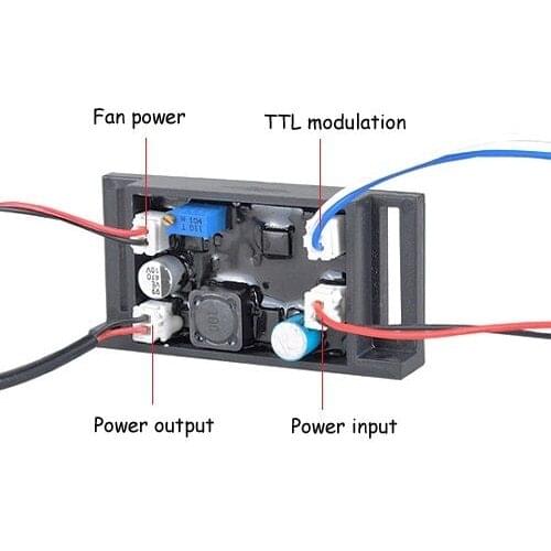 2W 445nm/405nm Blue laser diode driver w/potentiometer/TTL