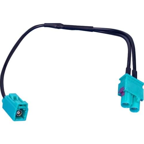 DWCX 2 to 1 Double Fakra Radio Antenna Adapter RNS RCD 510 310 315 210 to RCD330 fit for VW