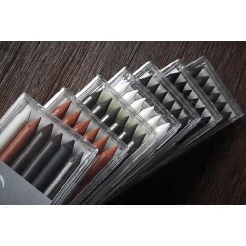 6pcs CRETACOLOR Charcoal Refill ,quality Graphite Refill 5.6mm Mechanical Pencil Building Sketch Thick Lead Art Supplies 120mm