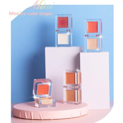 Creative Small Ice Cube Bright Blush Long-lasting Makeup Waterproof Sweat-proof Brighten Complexion Powder Easy To Wear tslm1