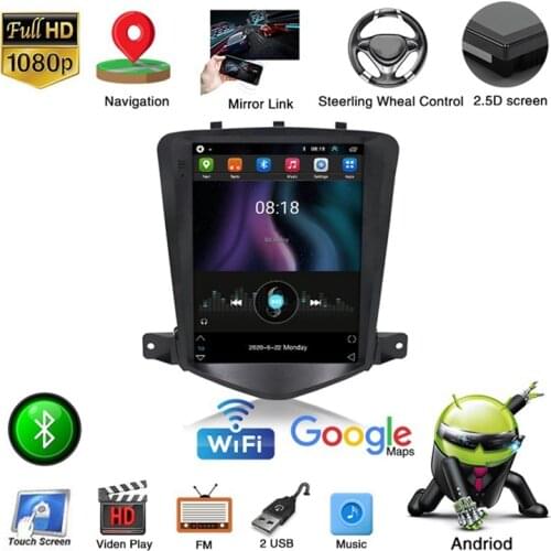 NEW-Android 10.1 Car Stereo MP5 Player FM Radio GPS Wifi For Chevrolet Cruze 2010-2015
