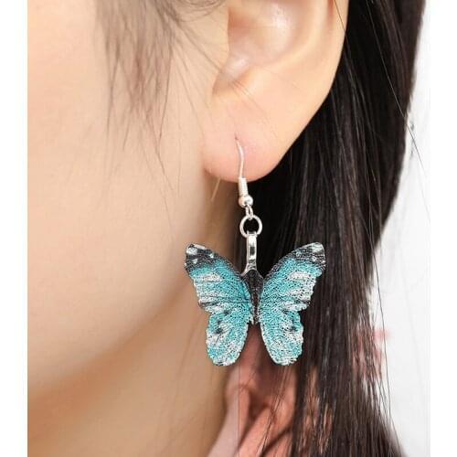 Fashion Personality Lovely Butterfly Stud Earrings Cute Enamel Beautiful Earrings For Women Trendy Alloy Jewelry Accessories