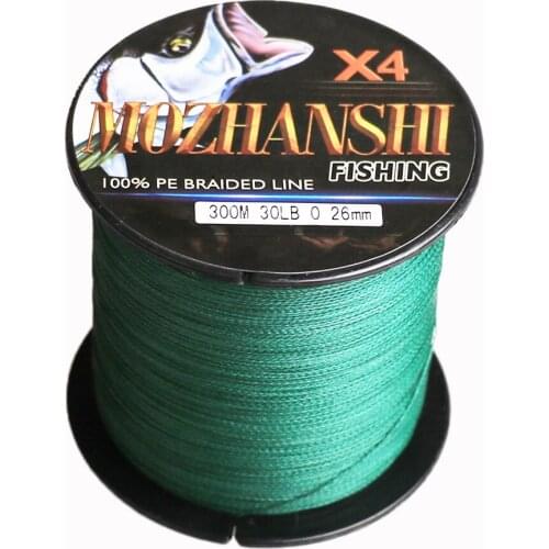 MOZHANSHI 4 Strands 300M 6-100LB 100% PE Multifilament Braid Fishing Line