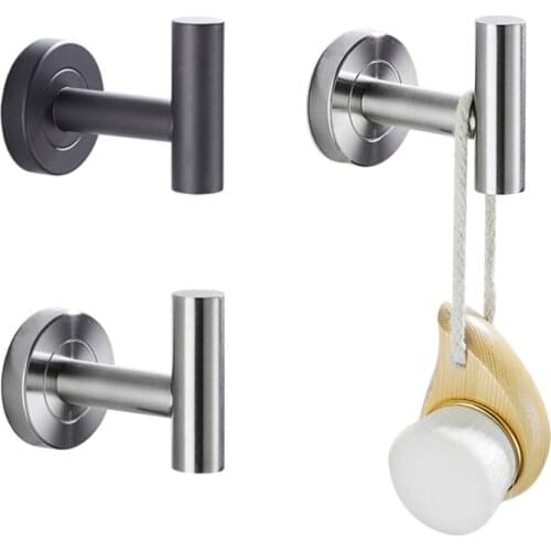 Stainless Steel Coat Robe Hanger Modern Wall Hook Holder Kitchen Bathroom Brushes Towel Hanging Rack Clothes Hanger