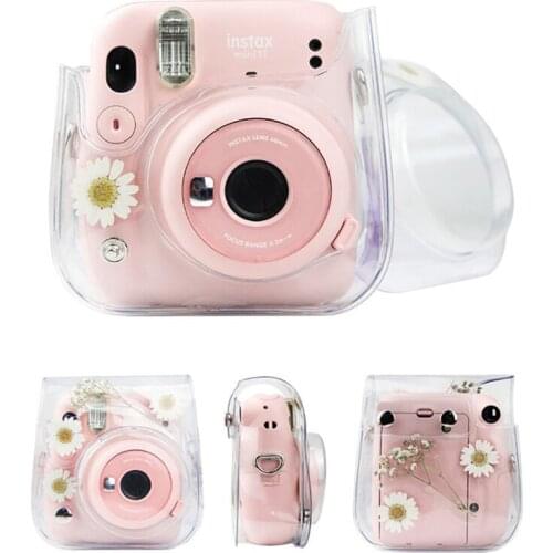 New Transparent Small Instant Camera Bag PVC Protector Cover Case With Shoulder Strap For Fujifilm Instax Mini 11/9/8