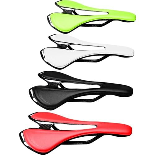 New arrival 5 colors Mountain&Road bike full carbon fibre with PU leather bicycle front seat mat saddle MTB hollow out Free ship