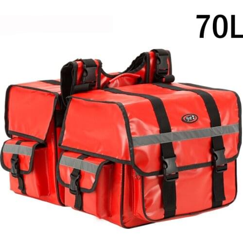 One Pair Motorcycle saddle bags 70L Waterproof Plus size Motos Tank bag luggage Case Motorbike side bags saddlebag