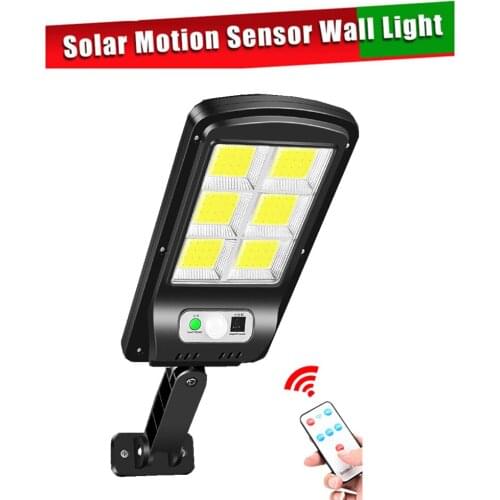 Tabular oblong Solar Lights Outdoor 100 Led Bright Motion Sensor Light Wide Angle Wireless Waterproof IP65 Wall Lights for Garde