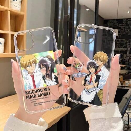 Anime cartoon love Maid Sama lovely Phone Cases Transparent for iPhone 6 7 8 11 12 s mini pro X XS XR MAX Plus SE cover funda