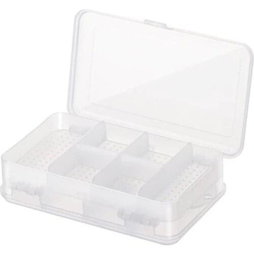 10 Grids Double Compartments Plastic Transparent Organizer Jewel Bead Case Cover Container Storage Box for Jewelry Pill