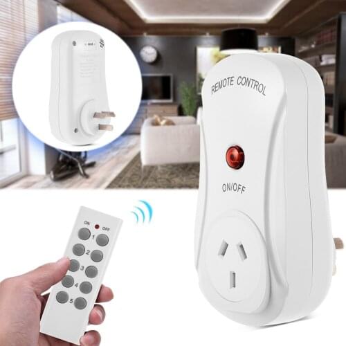 Socket Switch Smart Self-Learning Remote Control Switch Wall Socket Plug Wireless Power Outlet Remote Control AU Plug 433.92MHz